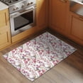 thumbnail image 3 of Pink Beige Flowers 2'x3' Washable Rug, Spring Floral Elegant Pastoral Botanical Non-Slip Soft Doormat Area Rugs for Entrance Bathroom Bedsides, Carpet for Kitchen Bedroom, Entryway Floor Mat, 3 of 9