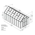 thumbnail image 5 of Palram - Canopia Snap & Grow 8' x 16' Polycarbonate/Aluminum Walk-In Greenhouse – Silver - with 5 Roof Vents, 5 of 9