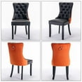 thumbnail image 6 of Aukfa High-End Upholstered Dining Chairs Set of 2, Modern Tufted Solid Wood Side Chair with Nailhead Trim - Black/Orange, 6 of 8