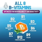 B Complex Vitamins Capsules - Super Complete B-100 Complex with Vitamin B12 B6 C Biotin Folate & Folic Acid for Immune & Energy Support - Supplement for Heart, Brain, Nerve Support - 120 Capsules