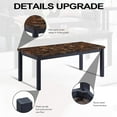 thumbnail image 6 of Recaceik Coffee Table Set 3 Pieces, 1 Coffee Table with 2 End Tables, Faux Marble Tabletop, Rectangle 3 Piece Table Set for Living Room with Side Tables, Brown, 6 of 7