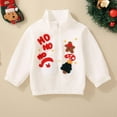 thumbnail image 2 of Mepaouo Baby Boy Half Zip Shirts Toddler Turtleneck Long Sleeve Chirstmas Pullover Fall Winter Clothes White 6-12 Months, 2 of 7