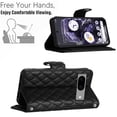 thumbnail image 5 of for Google Pixel 8 Wallet Case, Elegant Card Holder Cash Slot PU Leather Kickstand Shoulder Strap Shockproof Protective Flip Women Girls Case Cover for Google Pixel 8, Black, 5 of 6