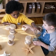Guidecraft Treasure Tubes Clear: Observation Stacking Acrylic Tubes with Transparent Window, Kids' Sensory Exploration Toy
