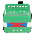 thumbnail image 1 of Accordion, ABS Plastic Accordion Musical Instrument 10 Keys Exquisite Stylish Bright Color Educational Toy  For Stage Performance Green, 1 of 8