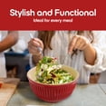 thumbnail image 4 of Omniware Simsbury Red Stoneware 3 Piece Nesting Mixing Bowl Set, 4 of 7