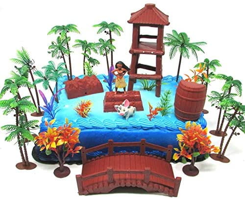 Cake Toppers Moana Birthday Set Featuring Baby Moana And Accessories Walmart Com