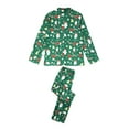 thumbnail image 6 of Seyurigaoka Family Matching Christmas Pajamas Outfit Printing Long Sleeve Blazer and Trousers, 6 of 10