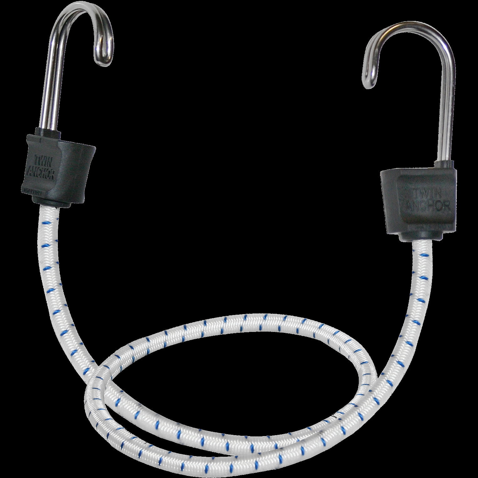 New Keeper 06272 Twin Anchor Twin Anchor Bungee Cord, 18 in L, Rubber, Hook End,Each