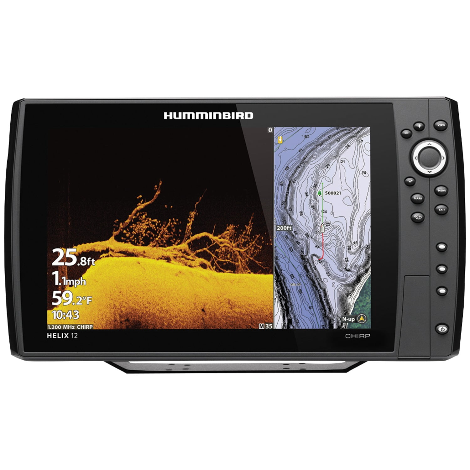 Humminbird Helix 12 Chirp Mega Di Gps G3n Fishfinder 410910 1 Walmart Com Walmart Com