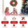 thumbnail image 5 of Gymax 24'' Pre-Lit Artificial Christmas Wreath Holiday Decoration w/ LED Lights, 5 of 10