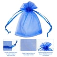 thumbnail image 2 of Bolsas de regalo de organza Boshen, 100 unidades, 8 x 10 cm, color azul real, 2 of 8