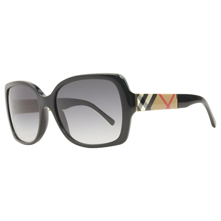 Burberry Women's Black Square Sunglasses with Grey Gradient