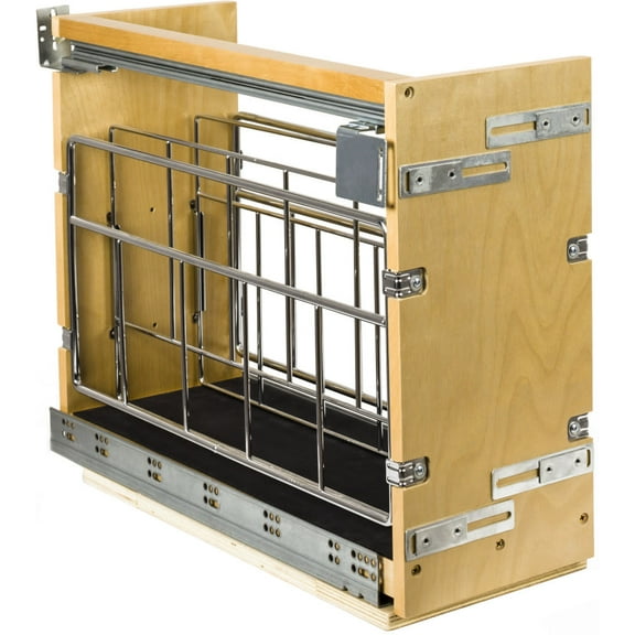 Hardware Resources Bpotd2-8Sc 8" Base Cabinet Tray Divider Pull Out - Brass