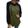 thumbnail image 1 of Sudadera de mujer Otoño Invierno Jersey Mangas largas Cómodo Transpirable Simple Casual Sudadera con capucha Verde M, 1 of 6