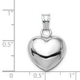 thumbnail image 4 of Sterling Silver Rhodium-plated Polished Bell inside Puffed Heart Pendant QC9455, 4 of 5