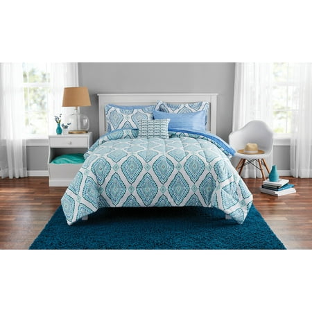 Mainstays Double Diamond Bed in a Bag Coordinating Bedding Set