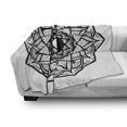 thumbnail image 3 of Ying Yang Soft Flannel Fleece Throw Blanket, Floral Design Boho Mandala Graphic Art Yin Yang Curves World, Cozy Plush for Indoor and Outdoor Use, 50" x 60", Black White, by Ambesonne, 3 of 6