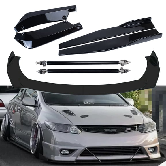 For Honda Civic Front Bumper Lip Spoiler Splitter Body Kit Side Skirt Rear Lip