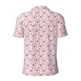 thumbnail image 3 of Vsdgher Cute Rabbit Print Men's Short Sleeve Stretch Polo Shirt, Moisture-Wicking Performance Polo Shirt, 3 of 8