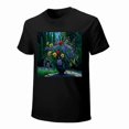 thumbnail image 1 of Monet Garden Oil Painting T-shirt Black T-shirt Flower T-shirt Artistic Tees Unisex Tees, 1 of 5