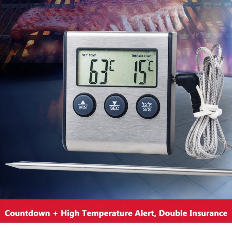 Accuon Digital Programmed Instant-read Cooking Thermometer with Probe 