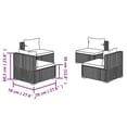 thumbnail image 3 of vidaXL 4 Piece Garden Lounge Set with Cushions Poly Rattan Black, 3 of 3