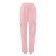 thumbnail image 3 of Pantalones cargo para mujer con bolsillos laterales: cintura elástica, costuras duraderas para uso doméstico/deportivo, talla real, lavado en frío y secado al aire libre., 3 of 3