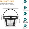 thumbnail image 4 of EcoNesxp Reusable Coffee Filter Basket 12 Cup Basket Coffee Maker Coffee Filter Basket Fits Most 12 Cup Replacement Coffee Filter Cup Basket Coffee Maker 4 Piece Cup Replacement Coffee Filter, 4 of 5