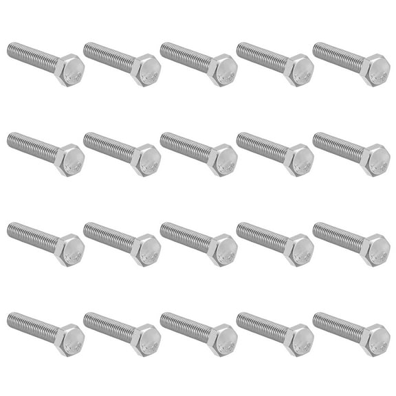 M5 Thread 45mm Hex Screw Bolts 304 Stainless Steel 10 Pack