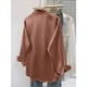 thumbnail image 5 of RKSTN Long Sleeve Shirts for Women Oversized Lapel Button Down Satin Silk Blouses Womens Casual Solid Plus Size Tunrndown Collar Loose Comfy Business Dressy Blouse Top Fall Spring Clothes, 5 of 6
