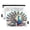 Beautiful Peacock, variant on Beautiful Deer in Forest 2 Pack Pencil Pouch for 3 Ring Binder Smooth Zipper Folders with Pockets Clear Window Pencil Case