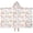 White Boho Bohemia, variant on Multicolor Feather Pattern Hooded Bath Towel,50"x30" for Ages 3 To 12 Kids, Quick Dry Lightweight Soft Microfiber Hood Beach Towel Cover Up for Kids