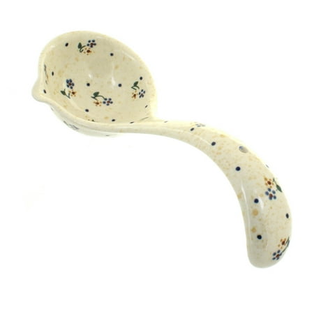 Rose Soup Ladle - Polish Pottery Country Meadow Soup Ladle