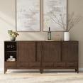thumbnail image 4 of Simpli Home Harper Solid Wood 48 inch Storage Cabinet in Walnut Brown (Set of 2), 4 of 13