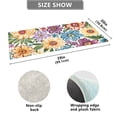 thumbnail image 3 of Bath Mat Soft Plush Non-Slip Absorbent Bathroom Rugs 39"x20" Vibrant Colorful Blooming Flowers, 3 of 8