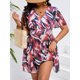 thumbnail image 3 of Trajes de baño Amzcrzy Tankini para mujer, trajes de baño, bikini con control de abdomen para mujer, estampado de moda con almohadilla para el pecho, sin aros, bikini, traje de baño rojo sandía, 5XL, 3 of 8