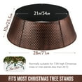 thumbnail image 3 of Ayieyill 28 Inch Christmas Tree Collar, Metal Christmas Tree Skirt, Water Base Protection, Bronze, 3 of 7