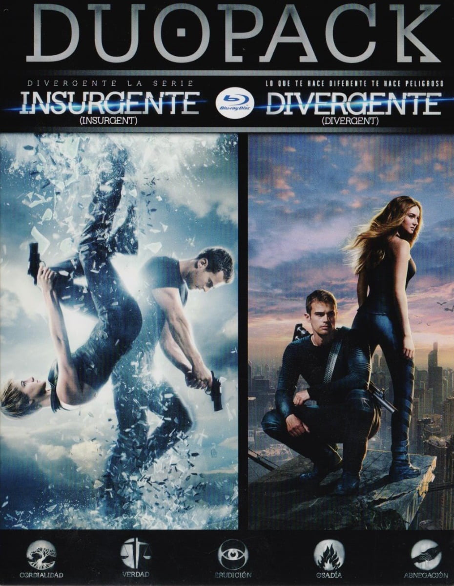 Divergente + Insurgente PRODISC Duo Pack Boxset Peliculas Blu-ray