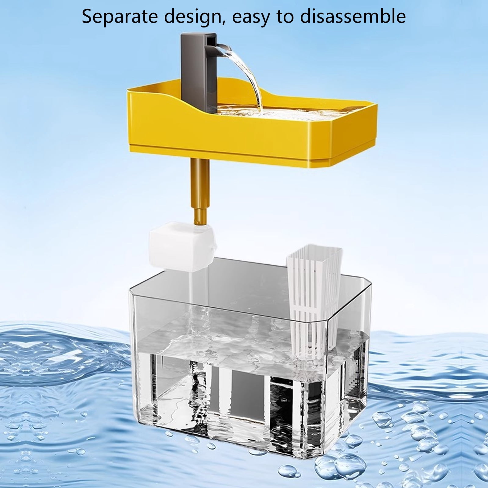 Cats Water Fountain Automatic Dogs Pet Drinking Mute Water Dispenser Large Capacity Quiet Automatic Fountain