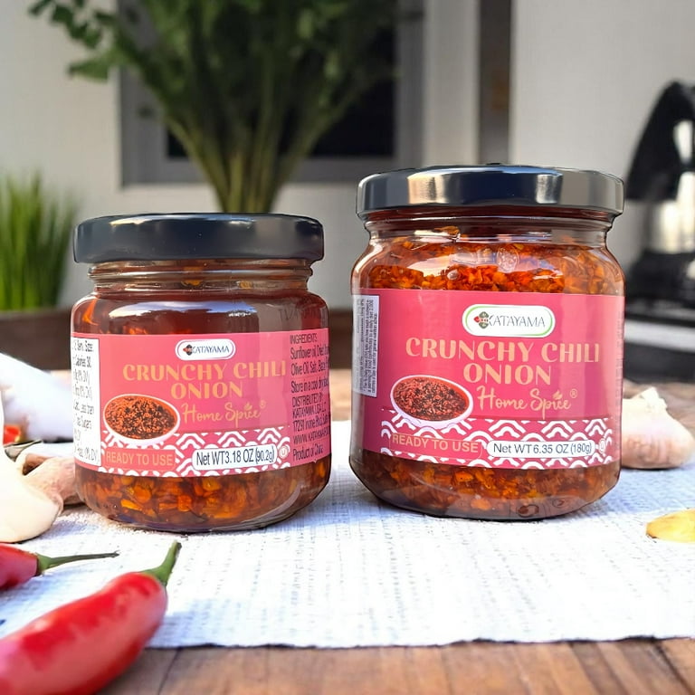 Katayama Mini Crunchy Chili Onion Oil – Spicy Umami Topping 3.18oz