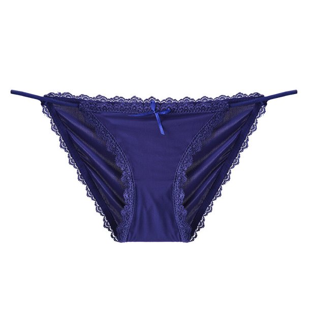 TrowBridge-bragas de encaje para mujer, ropa interior Sexy de satén ahuecada, lencería acogedora, bragas con lazo bonito, ropa interior Deportiva Femenina