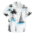 thumbnail image 6 of WUANDIXFA Kids Vibrant Hawaiian Shirt Beach Party Style Boy's Girl's Fun Print (Sky Blue, 7-8 Years), 6 of 7