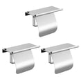 thumbnail image 1 of 3X Soporte de Papel Higiénico de Montaje En Pared de Acero Inoxidable Moderno con Estante de Teléfono Soporte de Papel En Rollo Accesorio de Baño Baño, 1 of 5