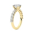 thumbnail image 3 of IGI Certified 5 Carat Pear Shape Lab Grown Diamond Engagement Ring | 14K Yellow Gold | Keziah Side Stone Square Diamond Ring | FG-VS1-VS2 Quality Friendly Diamonds, 3 of 6