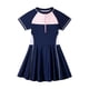 thumbnail image 2 of Odeerbi 2-8 Años Traje de Baño de Una Pieza Para Niñas Vestido de Baño de Verano Con Shorts Traje de Baño de Playa Color Sólido Traje de Baño de Manga Corta Con Media Cremallera, 2 of 5
