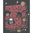 thumbnail image 2 of Netflix Junior's Stranger Things The Gang Cartoon Logo Racerback Tank Top Charcoal X Small, 2 of 4