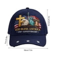 thumbnail image 5 of WKSCLPAI 250 Anniversary USA Hat, Eagle Liberty Cross United States 250th Anniversary Hat, American Flag Printed Patriotic Cap 250 Years Baseball Cap(Blue), 5 of 5