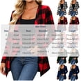 thumbnail image 3 of Mutghys Jacket for Women Plaid Long Sleeve Cardigans Home Daily Warm Comfy Fall Winter Trendy Outerwear S-2XL, 3 of 8