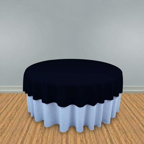SimplyPoly Tablecloth-Round (60" Round, Navy Blue)